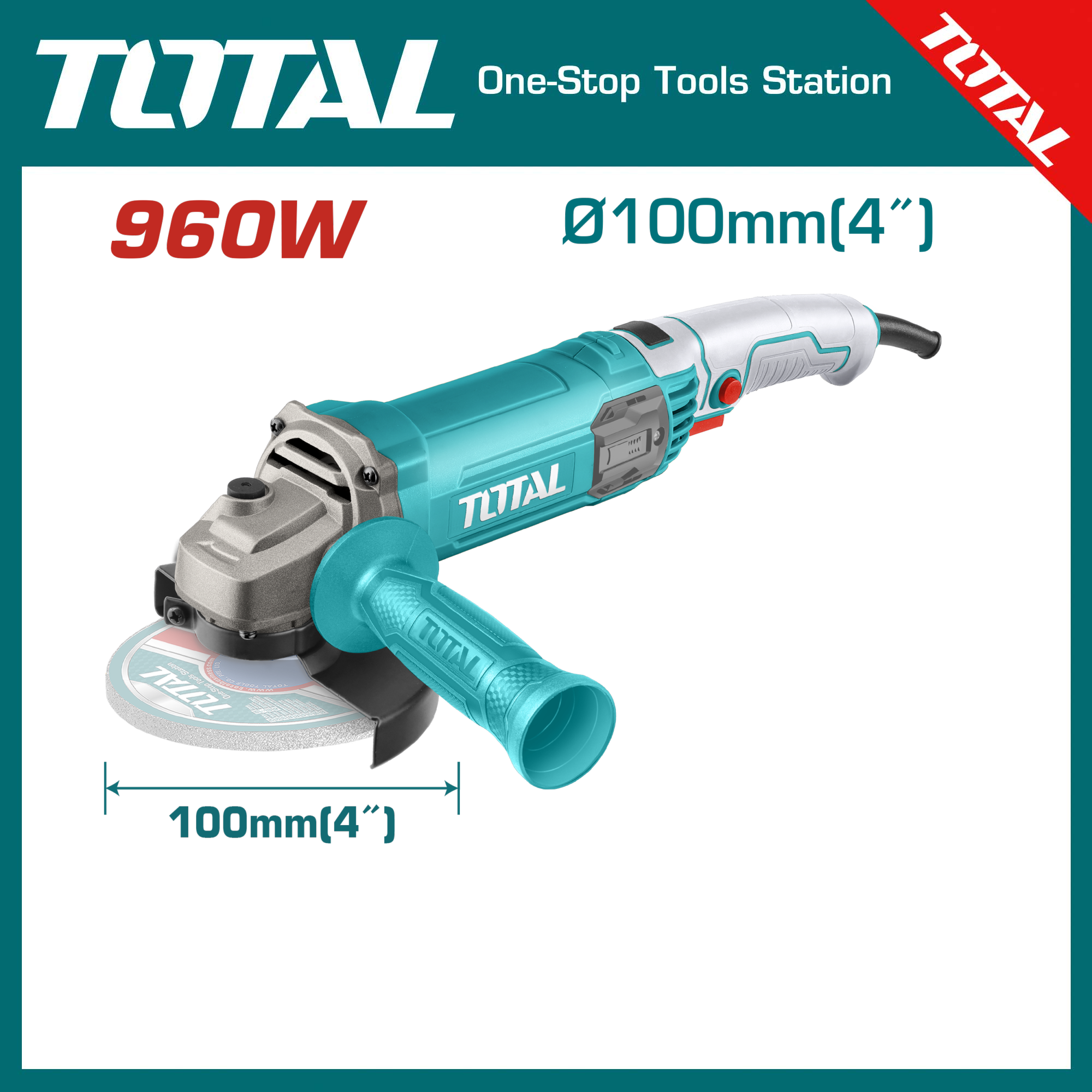 Total Angle grinder 960W 4"-TG10910076