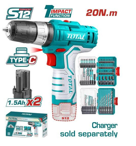 Total Cordless Impact Drill 12V-TOSLI241197
