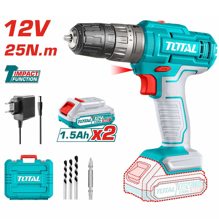 Total Cordless Impact Drill 12V-TIDLI1228