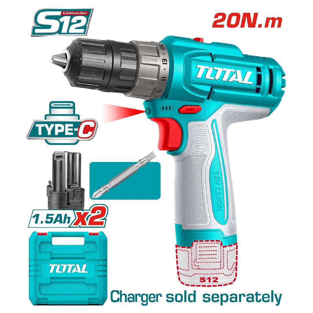 Total Cordless Drill 12V-TDLI12206