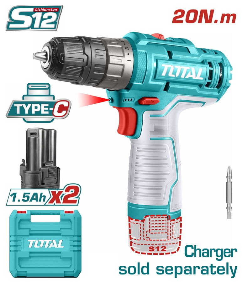 Total Cordless Drill 12V-TDLI12202